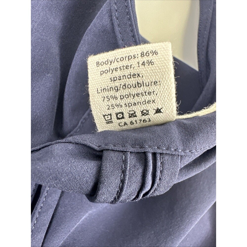 The Kosan Go Travel Wrap Dress Navy Short Sleeves Zip Pocket Adjustable Women XL - Picture 12 of 16